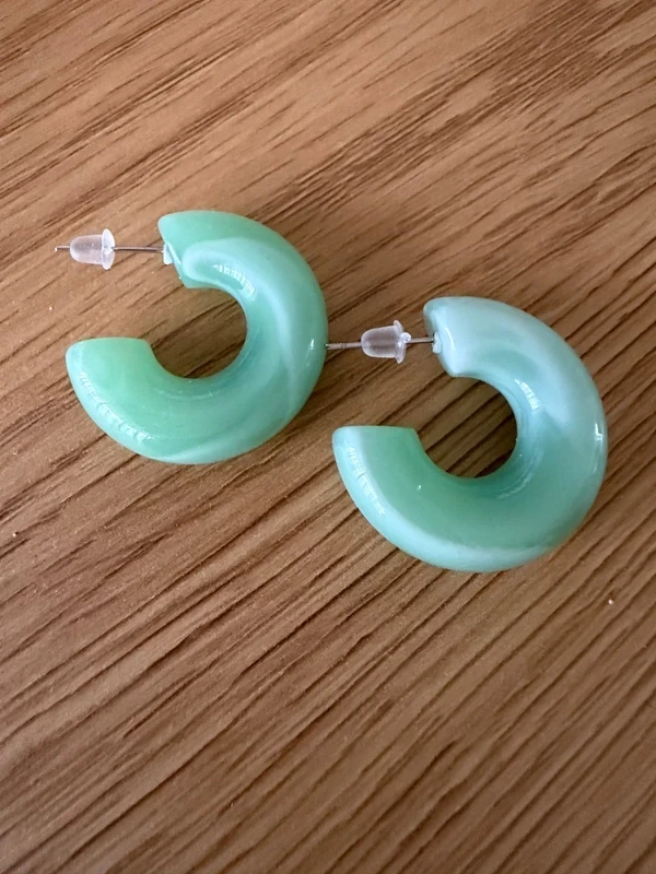 Green mint earrings